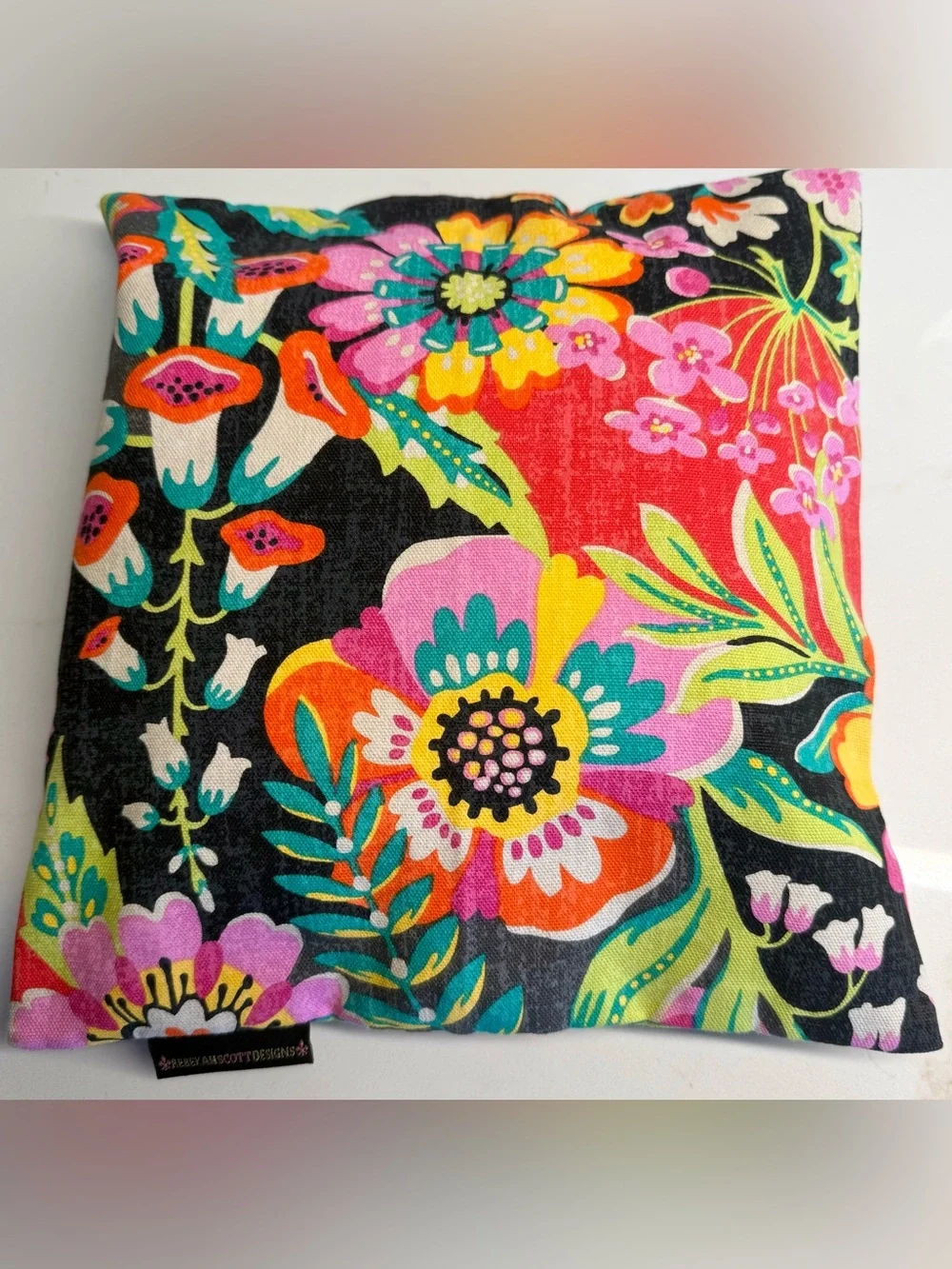 Rebecca Scott Designs Flat Cosmetic Bag Retired Floral Travel Organizer